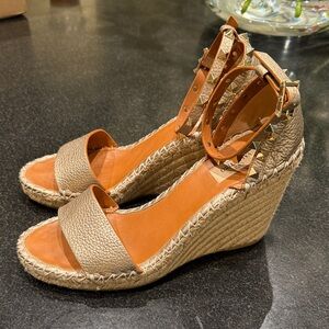 Valentino Tan Espadrille Wedges